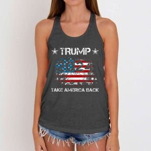 Trump 2024 Take America Back Donald Trump 2024 President Women's Knotted Racerback Tank