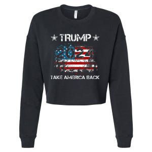 Trump 2024 Take America Back Donald Trump 2024 President Cropped Pullover Crew