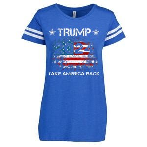 Trump 2024 Take America Back Donald Trump 2024 President Enza Ladies Jersey Football T-Shirt