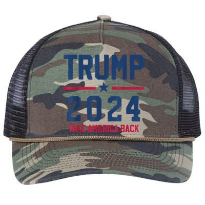 Trump 2024 Take America Back Pro Trump Retro Rope Trucker Hat Cap