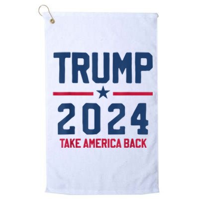 Trump 2024 Take America Back Pro Trump Platinum Collection Golf Towel