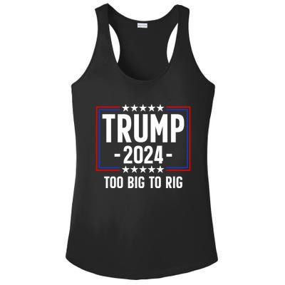 Trump 2024 Too Big To Rig Ladies PosiCharge Competitor Racerback Tank