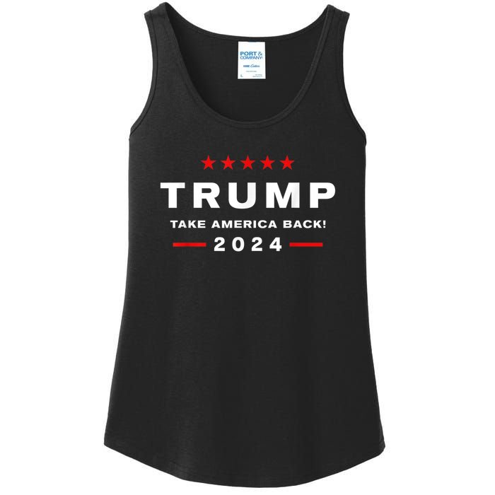 Trump 2024 Take America Back Election Ladies Essential Tank