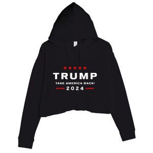 Trump 2024 Take America Back Election Crop Fleece Hoodie