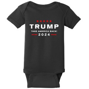 Trump 2024 Take America Back Election Baby Bodysuit