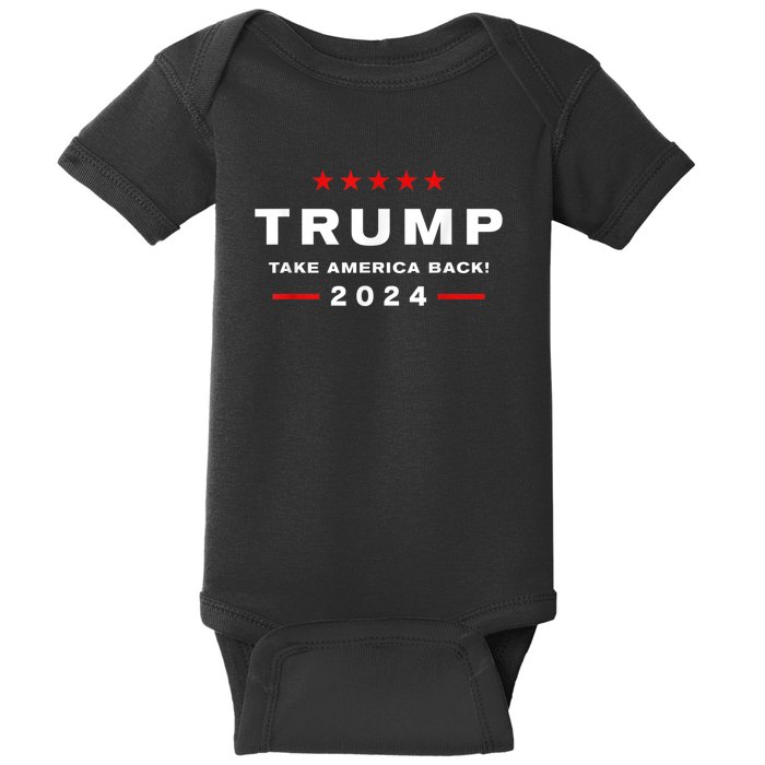 Trump 2024 Take America Back Election Baby Bodysuit