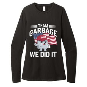 Trump 2024 Team Garbage Victory Trump 47th President Womens CVC Long Sleeve Shirt