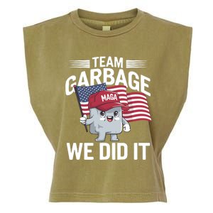 Trump 2024 Team Garbage Victory Trump 47th President Garment-Dyed Women's Muscle Tee