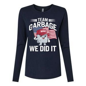 Trump 2024 Team Garbage Victory Trump 47th President Womens Cotton Relaxed Long Sleeve T-Shirt