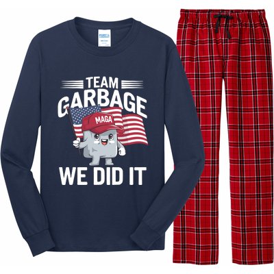 Trump 2024 Team Garbage Victory Trump 47th President Long Sleeve Pajama Set