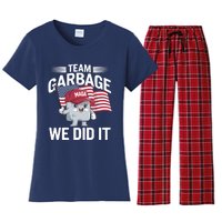 Trump 2024 Team Garbage Victory Trump 47th President Women's Flannel Pajama Set