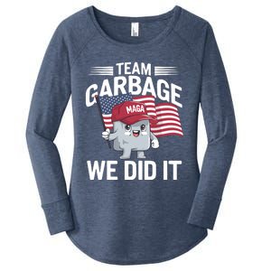 Trump 2024 Team Garbage Victory Trump 47th President Women's Perfect Tri Tunic Long Sleeve Shirt