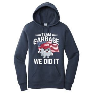 Trump 2024 Team Garbage Victory Trump 47th President Women's Pullover Hoodie