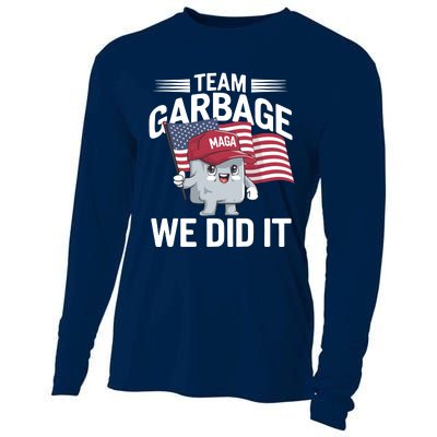 Trump 2024 Team Garbage Victory Trump 47th President Cooling Performance Long Sleeve Crew