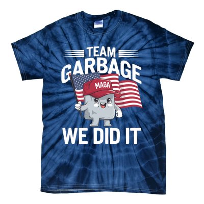 Trump 2024 Team Garbage Victory Trump 47th President Tie-Dye T-Shirt