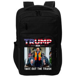 Trump 2024 Take Out The Trash Funny Trump Garbage Man Impact Tech Backpack