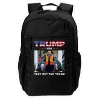 Trump 2024 Take Out The Trash Funny Trump Garbage Man Daily Commute Backpack