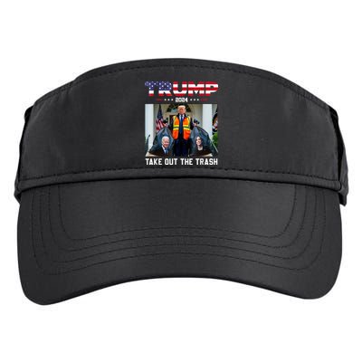 Trump 2024 Take Out The Trash Funny Trump Garbage Man Adult Drive Performance Visor