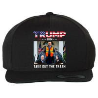 Trump 2024 Take Out The Trash Funny Trump Garbage Man Wool Snapback Cap