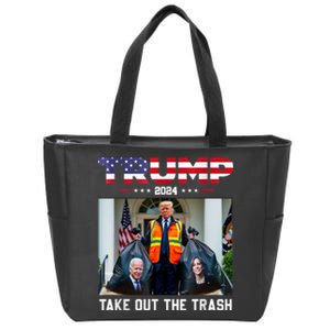 Trump 2024 Take Out The Trash Funny Trump Garbage Man Zip Tote Bag