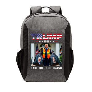 Trump 2024 Take Out The Trash Funny Trump Garbage Man Vector Backpack