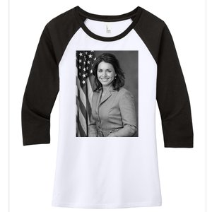 Tulsi 2024 Tulsi Gabbard For President 2024 Women's Tri-Blend 3/4-Sleeve Raglan Shirt