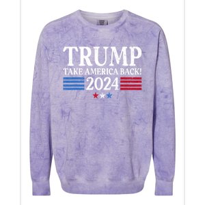 Donald Trump 2024 Take America Back USA United States Colorblast Crewneck Sweatshirt