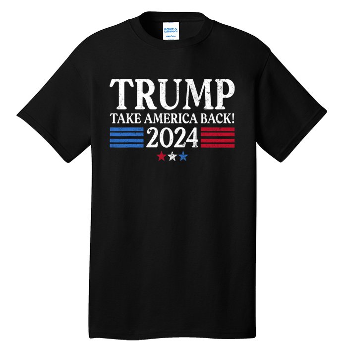 Donald Trump 2024 Take America Back USA United States Tall T-Shirt