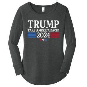 Donald Trump 2024 Take America Back USA United States Women's Perfect Tri Tunic Long Sleeve Shirt