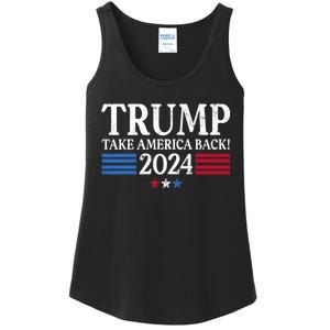 Donald Trump 2024 Take America Back USA United States Ladies Essential Tank