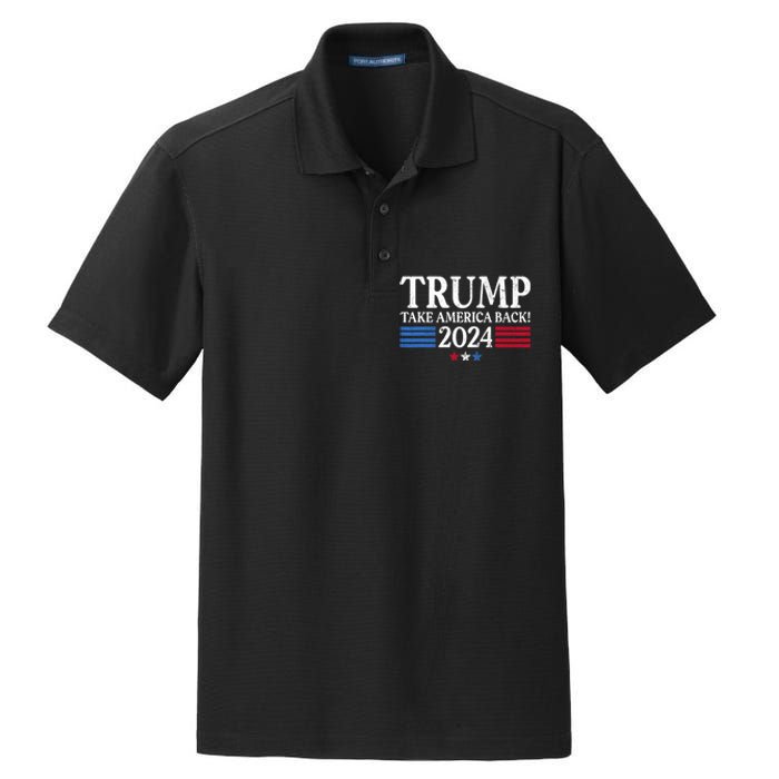 Donald Trump 2024 Take America Back USA United States Dry Zone Grid Polo