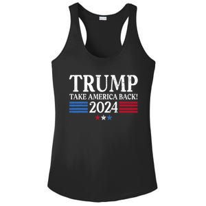 Donald Trump 2024 Take America Back USA United States Ladies PosiCharge Competitor Racerback Tank