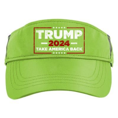 Trump 2024 Take America Back Us American Flag President Adult Drive Performance Visor