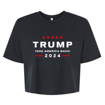 Trump 2024 Take America Back Bella+Canvas Jersey Crop Tee