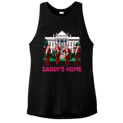 Trump 2024 Take America Back DaddyS Home Christmas Ladies PosiCharge Tri-Blend Wicking Tank