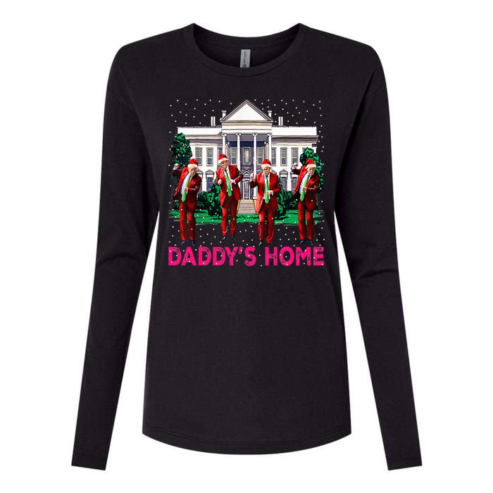 Trump 2024 Take America Back DaddyS Home Christmas Womens Cotton Relaxed Long Sleeve T-Shirt