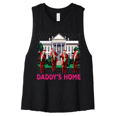 Trump 2024 Take America Back DaddyS Home Christmas Women's Racerback Cropped Tank