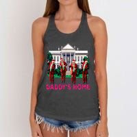 Trump 2024 Take America Back DaddyS Home Christmas Women's Knotted Racerback Tank