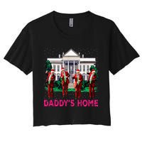 Trump 2024 Take America Back DaddyS Home Christmas Women's Crop Top Tee