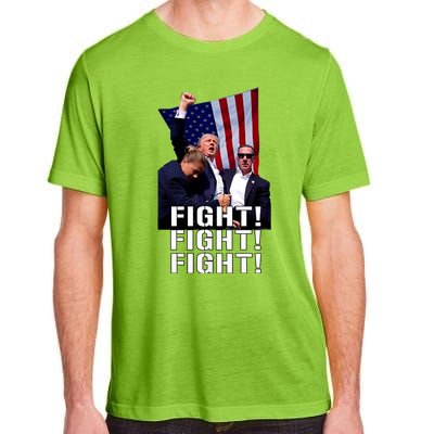 Trump 2024 Trump Fist Pumped Fight Pray For Trump America Adult ChromaSoft Performance T-Shirt