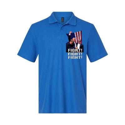 Trump 2024 Trump Fist Pumped Fight Pray For Trump America Softstyle Adult Sport Polo