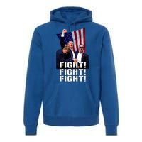 Trump 2024 Trump Fist Pumped Fight Pray For Trump America Premium Hoodie