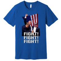 Trump 2024 Trump Fist Pumped Fight Pray For Trump America Premium T-Shirt