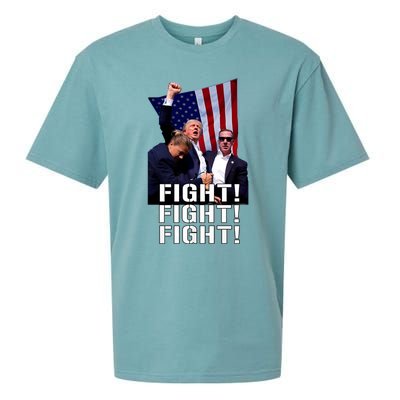 Trump 2024 Trump Fist Pumped Fight Pray For Trump America Sueded Cloud Jersey T-Shirt