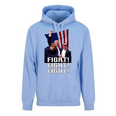 Trump 2024 Trump Fist Pumped Fight Pray For Trump America Unisex Surf Hoodie