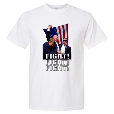 Trump 2024 Trump Fist Pumped Fight Pray For Trump America Garment-Dyed Heavyweight T-Shirt