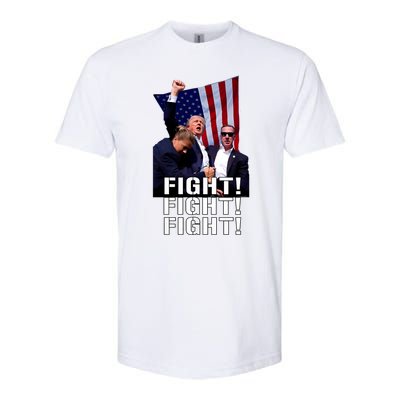 Trump 2024 Trump Fist Pumped Fight Pray For Trump America Softstyle CVC T-Shirt