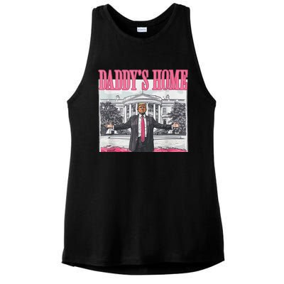 Trump 2024 Take America Back DaddyS Home Trump Pink 2024 Ladies PosiCharge Tri-Blend Wicking Tank