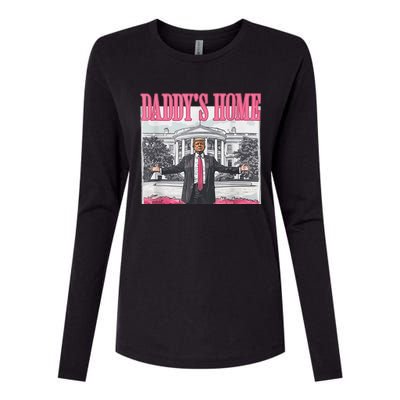 Trump 2024 Take America Back DaddyS Home Trump Pink 2024 Womens Cotton Relaxed Long Sleeve T-Shirt