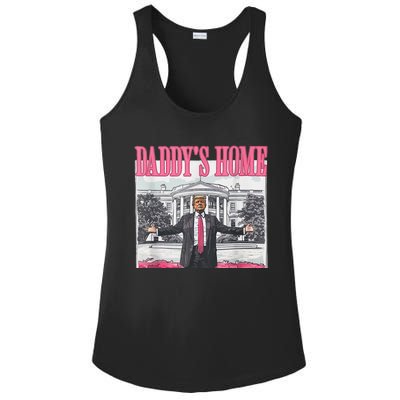 Trump 2024 Take America Back DaddyS Home Trump Pink 2024 Ladies PosiCharge Competitor Racerback Tank